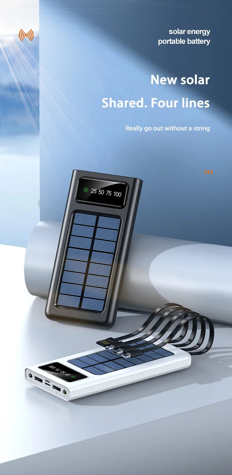 2025 Solar Power Bank 200000mAh