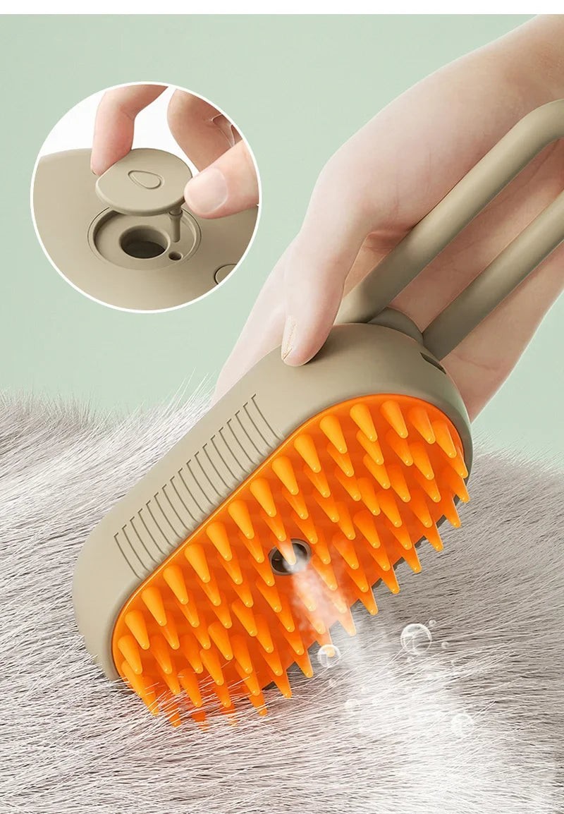 3 In 1 Cat Steam Brush Electric Cat Comb 2025