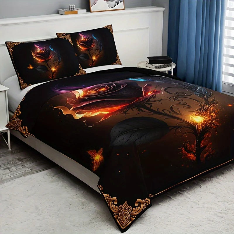 2025 Digital Print Duvet Cover Pillowcases Breathable Bedding Set