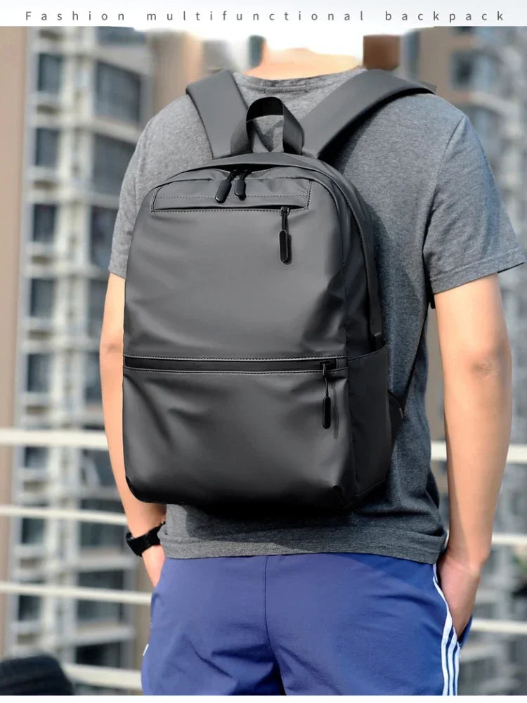 2025 Men's Backpack Black New Waterproof