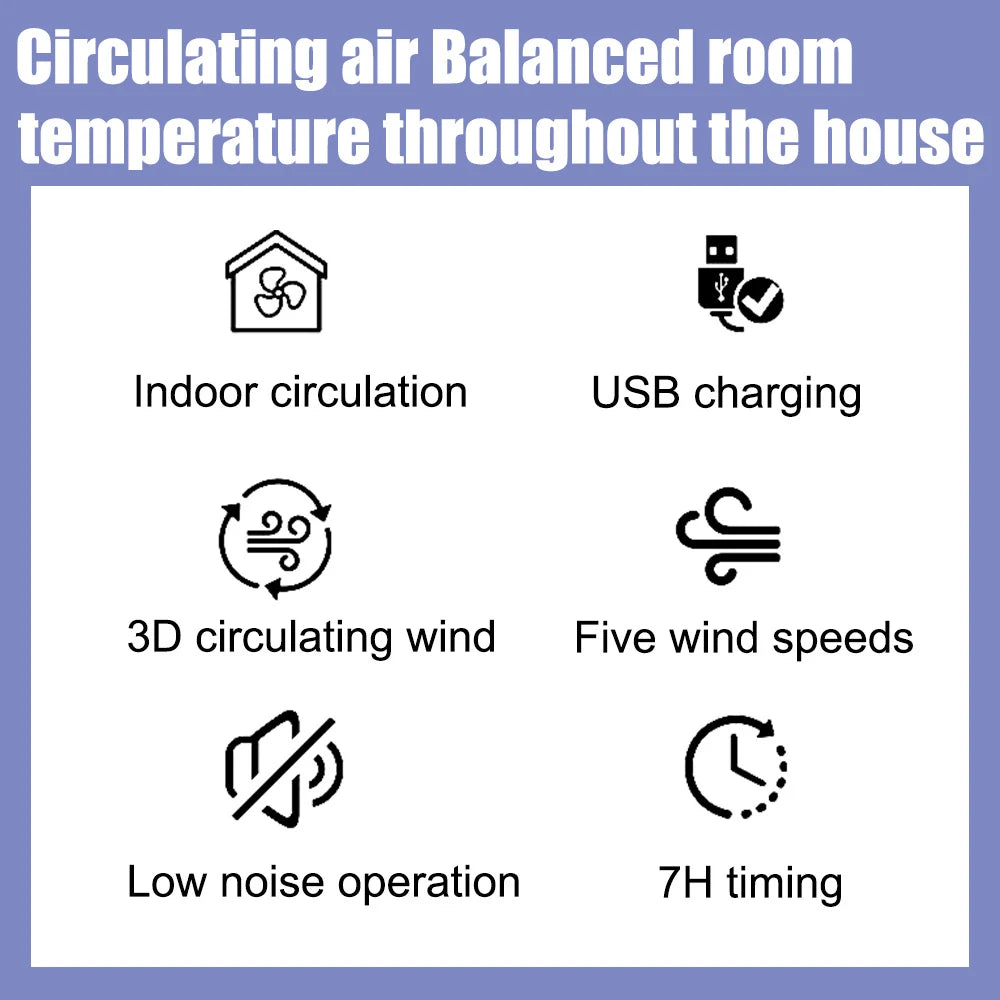 2025 Small Air Flow Cooling  USB Charging