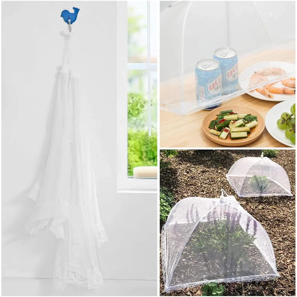 2025 Fly Anti Mosquito Pop-Up Food Cover Umbrella Meal Vegetable Fruit Breathable Cover Kitchen Accessories.