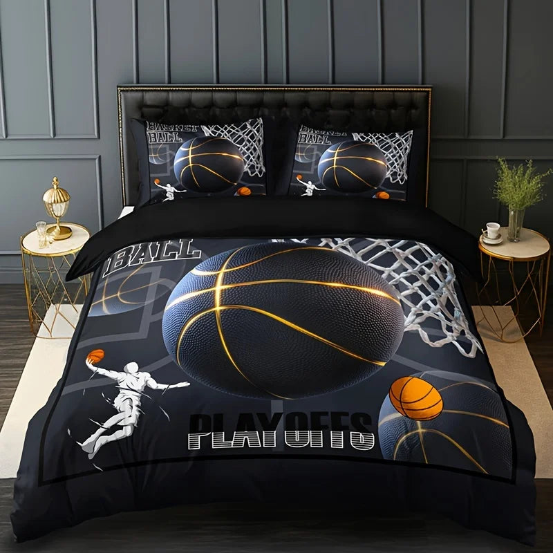 2025 Sports Basketball (1 Duvet Cover + 2 Pillowcase)