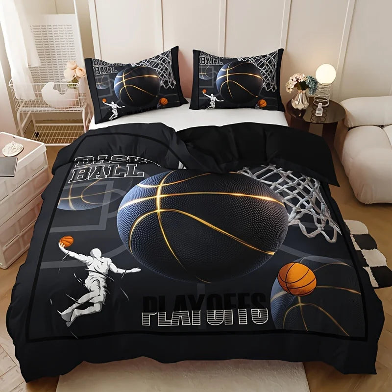 2025 Sports Basketball (1 Duvet Cover + 2 Pillowcase)