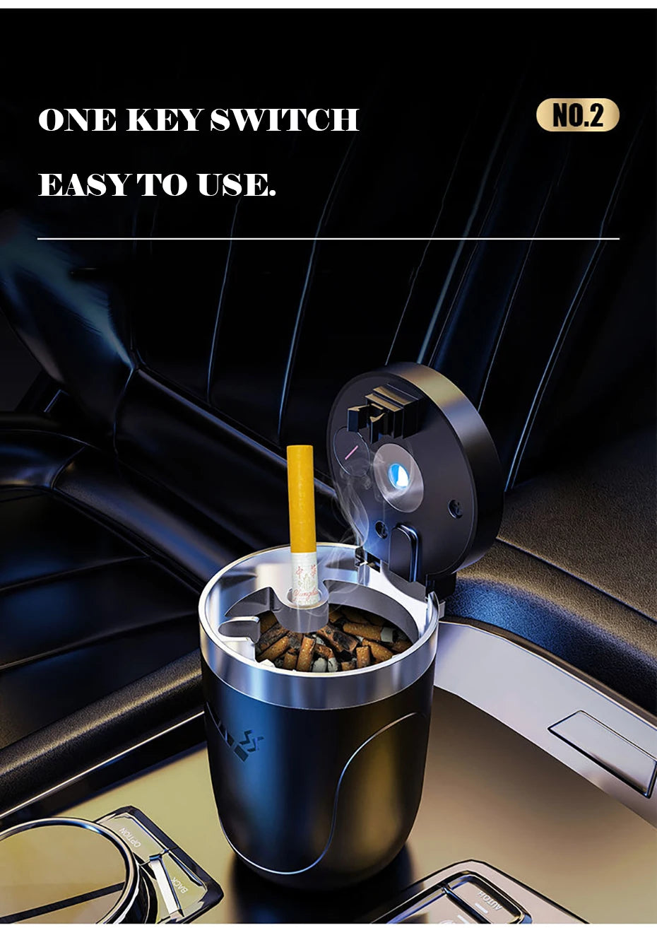 2025 Car Ashtray With LED Light