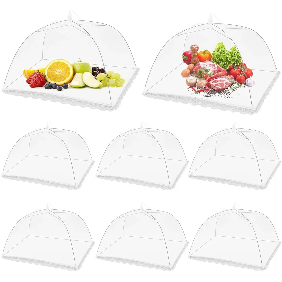 2025 Fly Anti Mosquito Pop-Up Food Cover Umbrella Meal Vegetable Fruit Breathable Cover Kitchen Accessories.