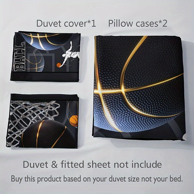 2025 Sports Basketball (1 Duvet Cover + 2 Pillowcase)