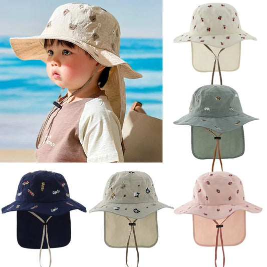 2025 Summer Baby Sun Hat Neck Protection