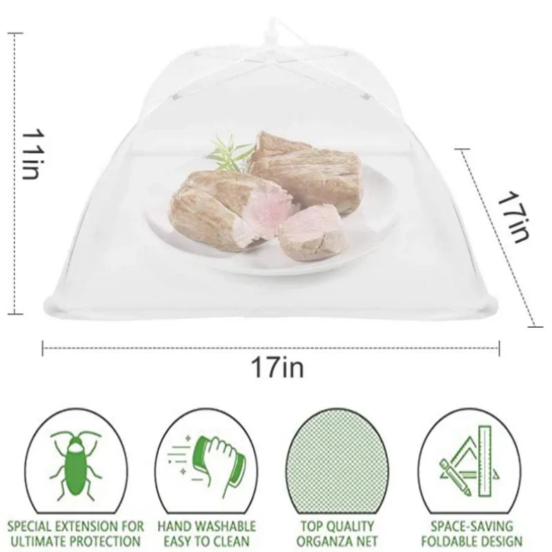 2025 Fly Anti Mosquito Pop-Up Food Cover Umbrella Meal Vegetable Fruit Breathable Cover Kitchen Accessories.