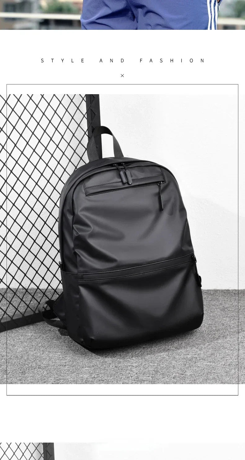 2025 Men's Backpack Black New Waterproof