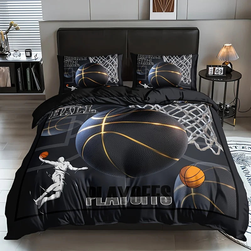 2025 Sports Basketball (1 Duvet Cover + 2 Pillowcase)