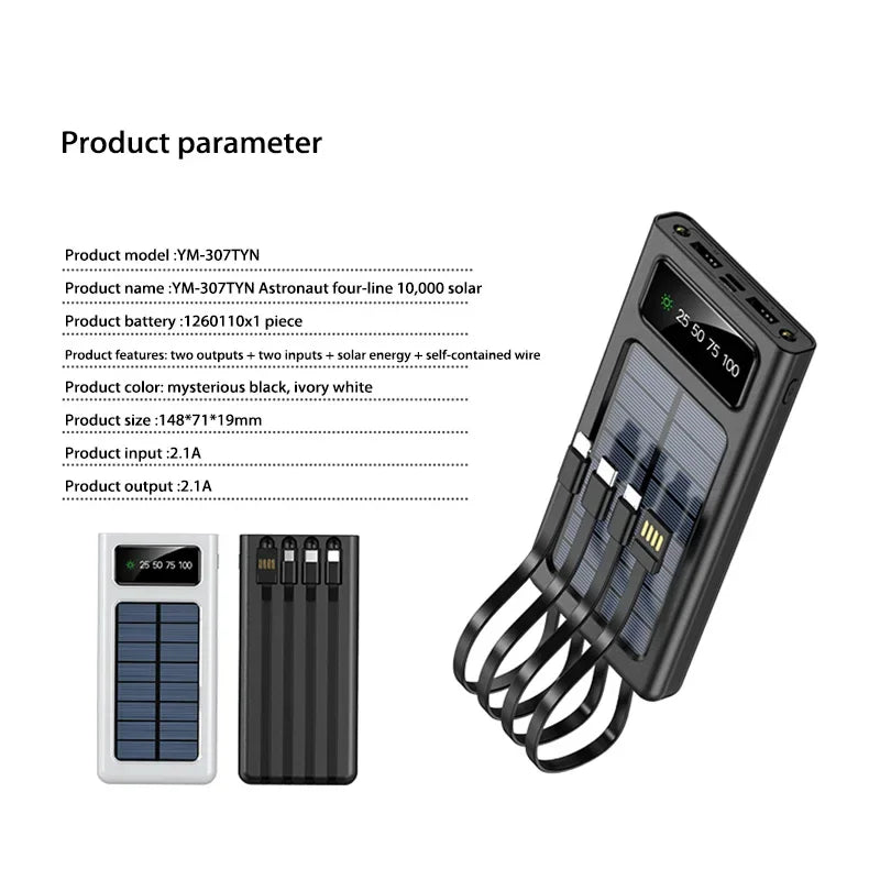 2025 Solar Power Bank 200000mAh