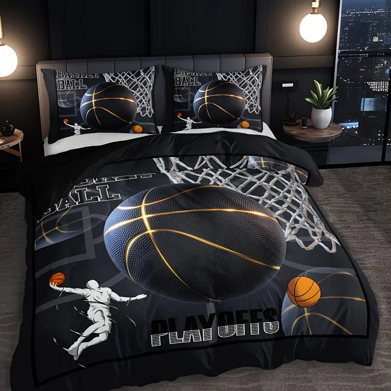 2025 Sports Basketball (1 Duvet Cover + 2 Pillowcase)