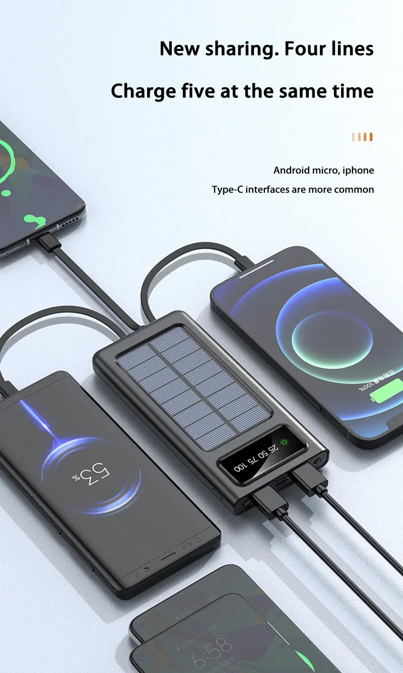 2025 Solar Power Bank 200000mAh